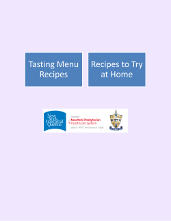 Tasting Menu Recipes Recipes to Try at Home