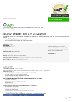 Rotation Debate: Radians vs Degrees