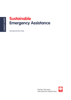 Sustainable Emergency Assistance