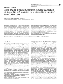 Third strand-mediated psoralen-induced correction of the sickle cell