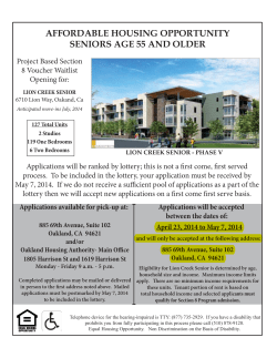 affordable housing opportunity seniors age 55 and older