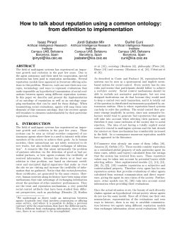How to talk about reputation using a common ontology: from