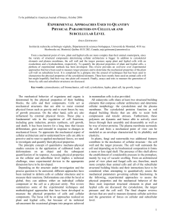 experimental approaches used to quantify physical