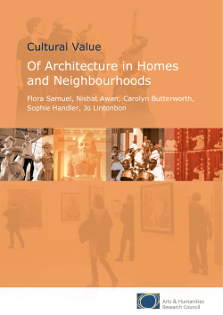 Of Architecture in Homes and Neighbourhoods