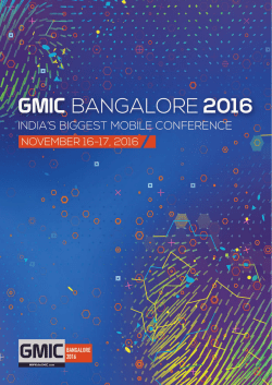 GMIC Bangalore Sponsorship brochure