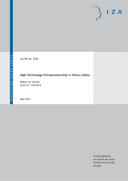 High-Technology Entrepreneurship in Silicon Valley