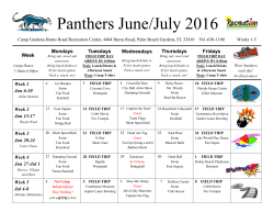 Panthers June/July 2016 - City of Palm Beach Gardens