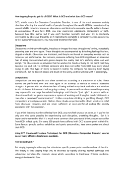 How tapping helps to get rid of OCD?