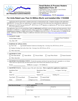 Form - Santa Barbara County Air Pollution Control District