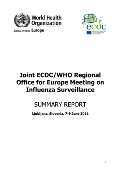 Joint ECDC/WHO Regional Office for Europe Meeting on Influenza