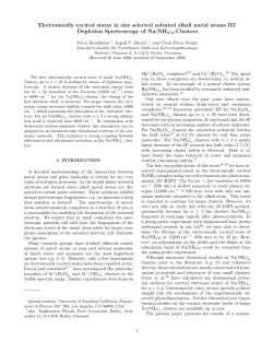Electronically excited states in size selected solvated alkali metal