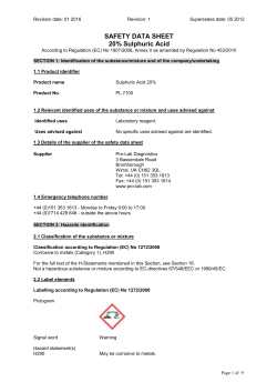 20% Sulphuric Acid SDS PL.7100 - Pro