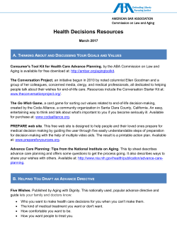 Health Decisions Resources