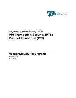 PIN Transaction Security (PTS) Point of Interaction (POI)