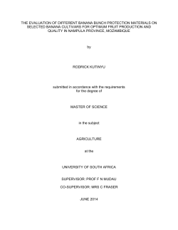the evaluation of different banana bunch protection materials