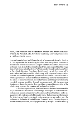 117 Race, Nationalism and the State in British and American Mod