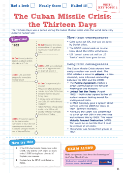 The Cuban Missile Crisis: the Thirteen Days