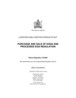 purchase and sale of eggs and processed egg regulation