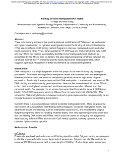 Finding De novo methylated DNA motifs