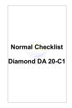 Normal Checklist Diamond DA 20-C1