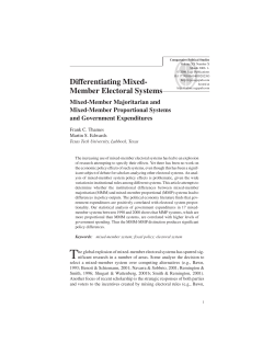 Differentiating Mixed-Member Electoral Systems: MMM, MMP, and