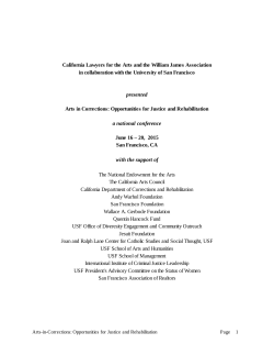 California Lawyers for the Arts and the William James Association in