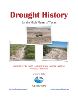 Drought History for the High Plains of Texas