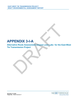 APPENDIX 3-IA: Alternative Route Assessment around Loon Lake
