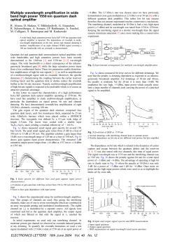 Multiple wavelength amplification in wide band high power 1550 nm