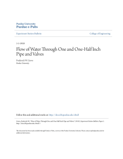 Flow of Water Through One and One-Half Inch Pipe - Purdue e-Pubs