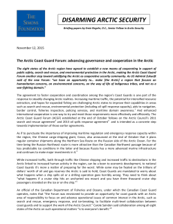 The Arctic Coast Guard Forum