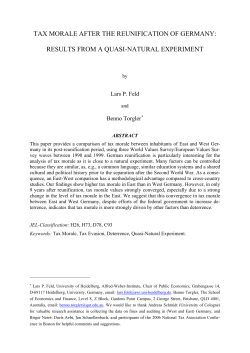 tax morale after the reunification of germany