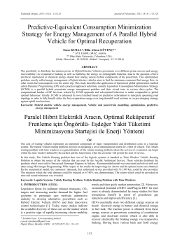 Predictive-Equivalent Consumption Minimization Strategy for Energy