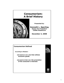 Consumerism: A Brief History