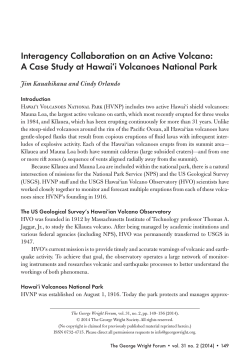 Interagency Collaboration on an Active Volcano: A Case Study at
