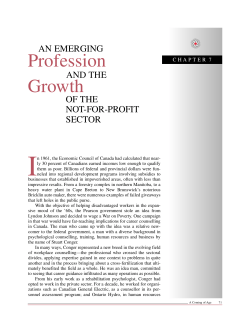 Profession Growth - The Counselling Foundation of Canada