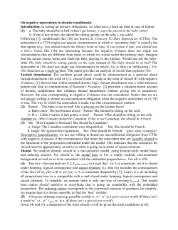 On negative antecedents in deontic-conditionals Introduction. In