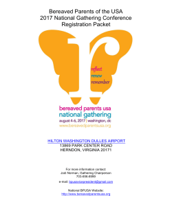 2017 Registration Packet - Bereaved Parents of the USA