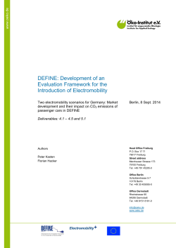 DEFINE: Development of an Evaluation Framework for the