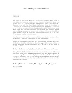 The State of Justice in Zimbabwe