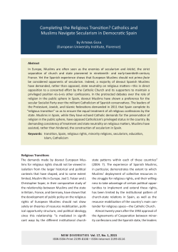 Completing the Religious Transition?