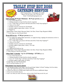 Full Catering 40 People Minimum - $8.75 per person plus tax Drop