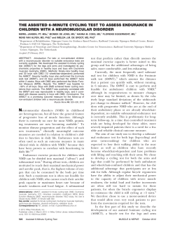 The assisted 6minute cycling test to assess endurance in children