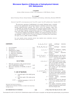 Microwave Spectra of Molecules of Astrophysical Interest