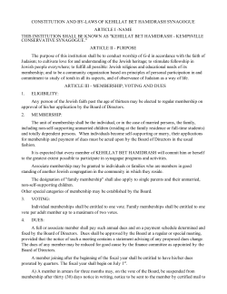 Constitution - KBH Synagogue