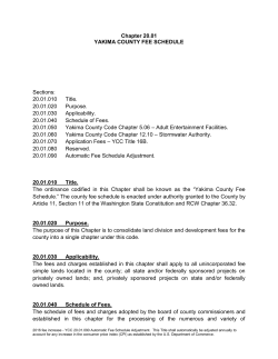 Fee Schedule