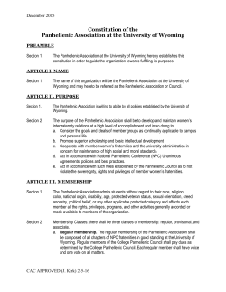 Panhellenic Constitution and Bylaws
