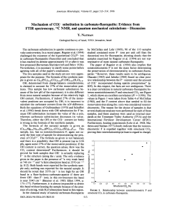 Mechanism of COj- substitution in carbonate
