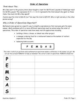 P E M D A S