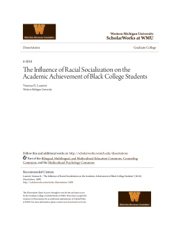 The Influence of Racial Socialization on the Academic Achievement